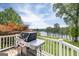 Spacious deck area with stainless steel grill, perfect for outdoor cooking and entertaining at 513 Viridian Vw, Peachtree City, GA 30269