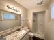 Bathroom features a shower, granite vanity, and modern fixtures at 1962 Marvin Sw Ln, Atlanta, GA 30311