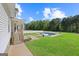 Spacious backyard with pool, patio, and lush landscaping at 125 Anna Dr, Covington, GA 30014