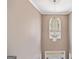 View of the foyer featuring a chandelier and a beautiful window above the front door at 3338 Hackmatack Dr, Kennesaw, GA 30152