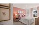 Beautiful bedroom with soft, feminine colors, artistic details, and ample natural light at 350 Friendship Oak Way, Hampton, GA 30228