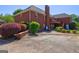 Rear exterior showcasing brick home with walkout basement, driveway, and landscaped backyard at 220 Edna Ruth Ln, Mcdonough, GA 30253