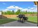 Spacious backyard with a grill and a well-maintained lawn, perfect for outdoor entertaining and relaxation at 150 Ivy Chase Loop, Dallas, GA 30157