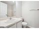 Bathroom featuring a white vanity, toilet, and modern fixtures, designed for comfort and style at 4448 Janice Dr, Snellville, GA 30039