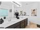 Well-lit bathroom features double vanity and large mirror at 65 Hill Top Cir, Grantville, GA 30220