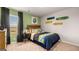 Bedroom with skateboard decor and light green paint at 12040 Conrad Cir, Hampton, GA 30228