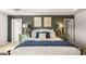 Comfortable primary bedroom featuring an accent wall and stylish furnishings at 12040 Conrad Cir, Hampton, GA 30228