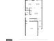 First floor plan with kitchen, living room, dining area, bathroom, garage at 3526 Brockenhurst Dr, Buford, GA 30519