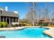 Beautiful in-ground pool and screened in porch area, perfect for relaxation and entertaining at 109 Lighthorse Blvd, Mcdonough, GA 30252