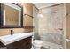 Bathroom with stand up shower, neutral walls, modern sink, and great lighting at 3378 La Vista, Hapeville, GA 30354