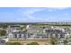 Aerial view of new construction neighborhood with city buildings in the distance at 3378 La Vista, Hapeville, GA 30354