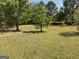 Wide view of the property's backyard and lawn with some trees at 1028 Field View Dr, Mcdonough, GA 30253