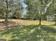 Expansive backyard with shed and mature trees at 1028 Field View Dr, Mcdonough, GA 30253