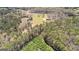 Scenic aerial view of wooded property with buildings, offering a private and secluded setting at 461 Old Jackson Rd, Mcdonough, GA 30252