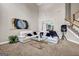 Spacious living room with high ceilings, neutral tones, and stylish decor, perfect for entertaining at 803 Baugh Springs Ln, Lawrenceville, GA 30044