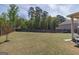 Spacious, level, fenced backyard with mature trees; perfect for outdoor living and entertaining at 7435 Ansley Park Way, Cumming, GA 30028