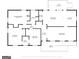 Floor plan of a single-story home showing dimensions and layout of bedrooms, bathrooms, kitchen, and living spaces at 1256 Horsley Mill Rd, Carrollton, GA 30116