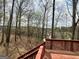 View from the deck, overlooking a serene wooded area, offering privacy and a connection with nature at 602 Springharbor Dr, Woodstock, GA 30188