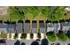 Overhead shot featuring the rooftops of well-maintained neighborhood homes and tree-lined streets at 11224 Aliyah Dr, Hampton, GA 30228