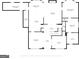 Detailed floor plan showcasing the first floor layout with kitchen, living room, dining area, and primary bedroom at 105 Suffolk Pl, Fayetteville, GA 30215