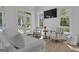 Cozy living room with comfortable seating and view of the pool area at 105 Suffolk Pl, Fayetteville, GA 30215