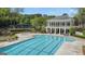 The community pool and spa include a clubhouse, lounge chairs, and a well maintained environment at 105 Suffolk Pl, Fayetteville, GA 30215