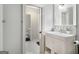 Classic bathroom showcasing a white vanity and views into the shower and toilet area at 204 Clear Springs Ln, Peachtree City, GA 30269
