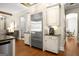 Elegant kitchen features stainless steel refrigerator and stone countertops at 204 Clear Springs Ln, Peachtree City, GA 30269