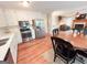 Modern kitchen seamlessly connects to the living room area, perfect for entertaining at 110 Cedar Creek Ct, Fayetteville, GA 30215