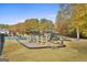Community playground with swings, slides, and climbing structures, all set within a grassy area with trees at 780 Birkdale Dr, Fayetteville, GA 30215