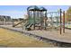 Close-up of a playground with multiple slides, climbing structures, and safety surfacing at 780 Birkdale Dr, Fayetteville, GA 30215