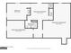 Basement floor plan showcasing layout with bedroom, bathroom, and unfinished space at 1120 Starline Dr, Smyrna, GA 30080