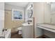 Bathroom featuring tile flooring, vanity, and shower/tub combo at 1120 Starline Dr, Smyrna, GA 30080