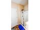 Clean and bright bathroom with a glass-enclosed shower at 386 Hill Crest Cir, Hiram, GA 30141