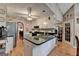 Open-concept kitchen featuring a large center island at 4735 Rabbit Farm Rd, Loganville, GA 30052