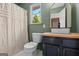 Charming bathroom with trendy vanity and fixtures with a window view at 4014 Golfview Dr, Villa Rica, GA 30180