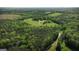 Panoramic aerial of rolling meadows and thick forests showing the property's secluded charm and ample space at 201 Little New York Rd, Carrollton, GA 30116