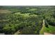 Breathtaking aerial, exhibiting the estate's privacy, a harmonious blend of open fields and mature trees at 201 Little New York Rd, Carrollton, GA 30116