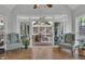 Light-filled sun room leads to screened porch, featuring hardwood floors and natural light at 65 Jacksons Vly, Sharpsburg, GA 30277