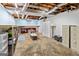 Unfinished basement featuring exposed duct work and open storage with laminate shelving at 110 Cadmium Ct, Peachtree City, GA 30269