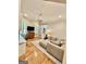 Bedroom showcasing hard wood floors, natural lighting, and a sliding barn door at 100 Trotters Rdg, Fayetteville, GA 30215