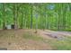 Large wooded lot with a storage shed located in the backyard at 5640 Rolling Oaks Dr, Cumming, GA 30040