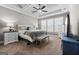 Serene main bedroom boasts tray ceilings, neutral colors, and lots of natural light at 240 Sturry Dr # 71, Mcdonough, GA 30252