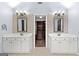 Dual vanities in bathroom with new fixtures and great lighting for the space at 608 Bellenden Dr, Peachtree City, GA 30269