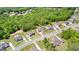 Aerial view of a residential neighborhood with well-manicured lawns, mature trees, and various home styles at 266 Blue Point Pkwy, Fayetteville, GA 30215