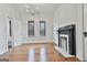 Bright bedroom with fireplace, hardwood floors and ensuite bathroom at 1449 Wadley Ave, East Point, GA 30344