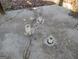 Image shows cracked concrete gazebo flooring with PVC pipes installed at 526 Mount Carmel Church Rd, Temple, GA 30179