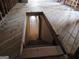 View of the wooden stairs leading to a lower level at 526 Mount Carmel Church Rd, Temple, GA 30179