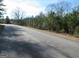View of a quiet asphalt street lined with pine trees at 526 Mount Carmel Church Rd, Temple, GA 30179