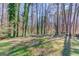 View of a wide backyard with grass and perimeter trees at 5284 Silver Creek Sw Dr, Lilburn, GA 30047